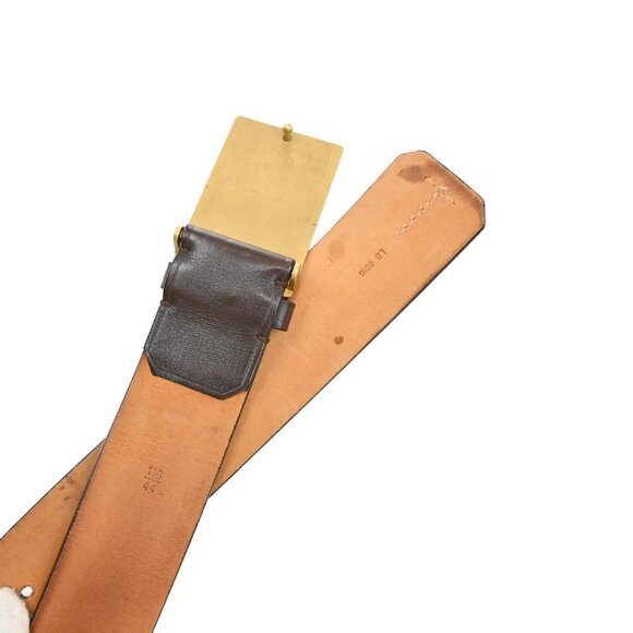 LOUIS VUITTON Logo Ceinture Utah Belt 110/44 Leather Brown GHW M6811W 30KB418 main image 8